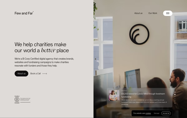 Diseño web para agencia creativa por Nodesuite